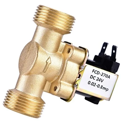 Image of SoarUp Electric Solenoid Valve Water, 3/4&quot; DC 24V Normally Closed Brass Magnetic for Water Control
