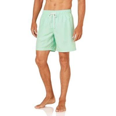 Image of Amazon Essentials Men&#039;s 7&quot; Quick Dry Swimming Trunks Discontinued Colours, Mint Green, XXL