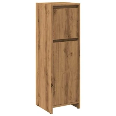 Image of vidaXL bathroom storage cabinet artisan oak engineered wood 30x30x95 cm modern design versatile space flexible door orientation