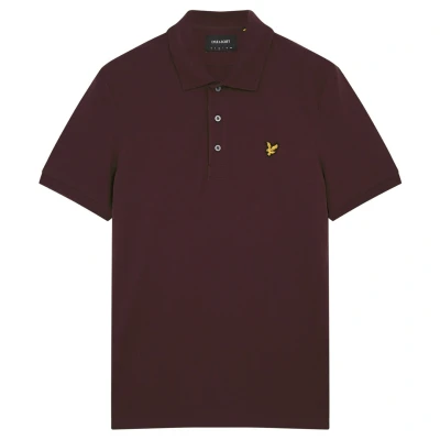 Image of Lyle &amp; Scott Mens Branded Chest Logo Sediment Polo Shirt Brown Size Large