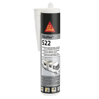 Image of Sika Sikaflex 522 Caravan And Motorhome Adhesive Sealant Weather Mould Resistant White 300ml