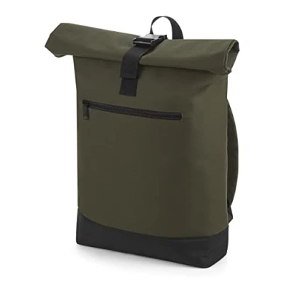 Image of BagBase Roll top Backpack, Military Green, One Size