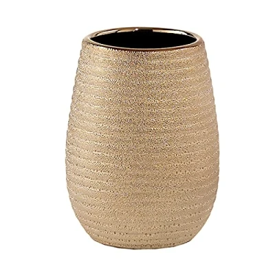 Image of Gedy Gold, G Astrid Bathroom, Dimensions 11 x 8.3 cm, Weight 0.25 kg, Ceramic Toothbrush Holder, Year of Warranty 2, R&amp;D Design, Unique