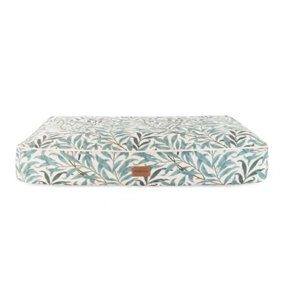 Image of Rosewood x Morris &amp; Co. Willow Boughs Mattress for Dogs, Medium Dog Bed, Ivory/Green, Thickly Padded, Non Slip Base, Washable, Luxury William Print