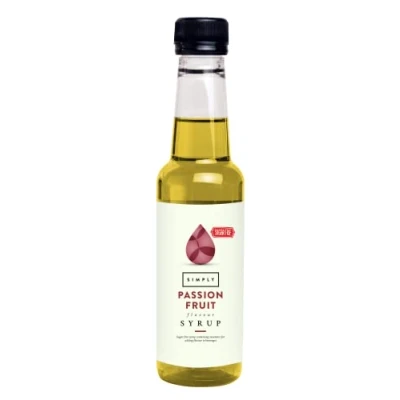 Image of Simply Sugar Free Passion Fruit Syrup, Low Calorie, Vegan &amp; Nut Flavoured Syrup for Coffee, Cocktails Baking (250ml)