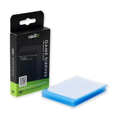 Image of Vault X Standard American Board Game Sleeves for Cards of 57x89mm Protect, Preserve with Non PVC Anti Static Fitted Sheath (50pcs)