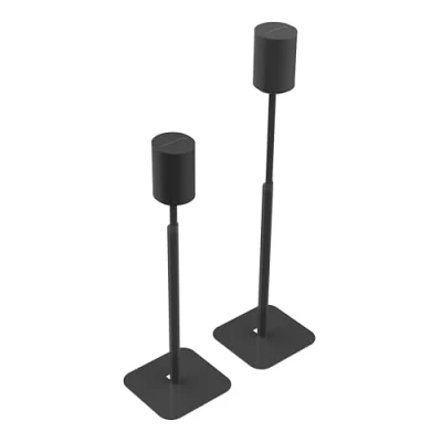 Image of Flexson Essentials Adjustable height Floor Stand for Sonos ERA 100, Twin pack in Black