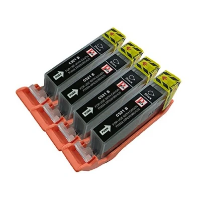 Image of 4 Black PerfectPrint Compatible Ink Cartridge Replace CLI 521 for Canon iP3600 iP3680 iP4600 iP4680 iP4700 MP540 MP550 MP560 MP620 MP630 MP640 MP980 MP990 MX860 MX870