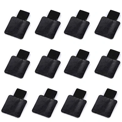 Image of 12 Pen Loop Holder, Adhesive Holder Pencil Elastic for, Journals, Calendars (Black)