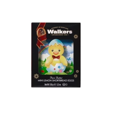 Image of Walker&#039;s Shortbread Easter Chick Mini Lemon Eggs Scottish Biscuit