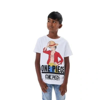 Image of Name it Nkmnate Onepiece Unisex Print Tshirt for kids, Size: 7 8y, Bright white