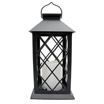 Image of FORYEE Solar Lantern Outdoor Lights, Powered Garden Hanging Flickering Candle Lights Waterproof for Yard Lawn, Table, Outdoor, Party Decorative, Courtyard Ornaments