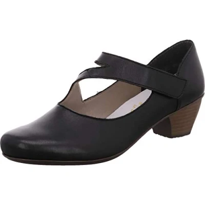 Image of Rieker Lugano Womens Court Shoes (Black, UK Footwear Size System, Adult, Women, Numeric, Medium, 6)