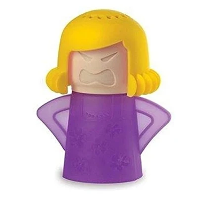 Image of Microwave Cleaner Angry Mama Oven Steam Odor Absorber Easily Cleans The Crud in Minutes,Purple
