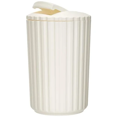 Image of ALLSTAR Swing Top Bin Polypropylene White Diameter 15 x 25 cm