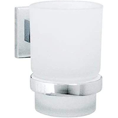 Image of FACKELMANN Glass + Holder, Other, Glas mit Halter 7 x 9,5 11,5 cm