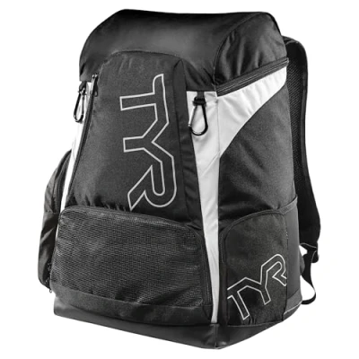 Image of TYR Alliance Backpack Black/White, Medium/45 Litre
