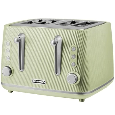 Image of DAEWOO Cascade SDA2780GE 4 Slice Toaster Sage, Green