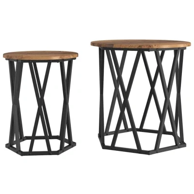 Image of vidaXL Old Wood and Metal Medium Decorative Inlays