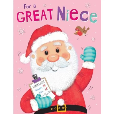 Image of Regal Publishing Christmas Card Juvenile For a Great Niece Santa 8 x 6 inches