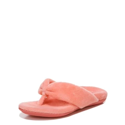 Image of Vionic Chakra Lydia Women&#039;s Slipper Soft House Shoes That Includes Three Zone Comfort for Heel Pain and Plantar Fasciitis with Orthotic Insole Arch Support Medium Fit Hibiscus UK 6.5