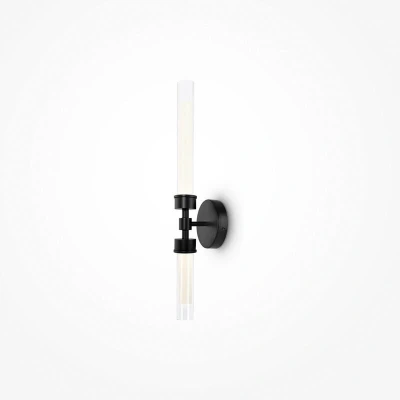 Image of Maytoni Stelo Modern 2 Light Integrated LED Wall Lamp Black 3000K