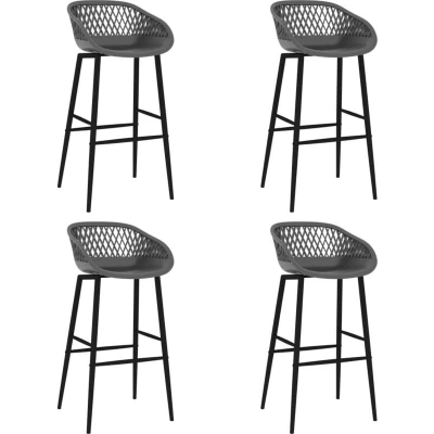 Image of vidaXL Bar Chairs 4 pcs Grey