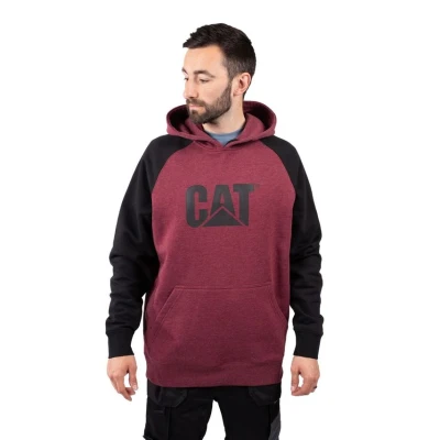 Image of Caterpillar Raglan H Sweatshirt Adults Red 4x Extra Large Mens