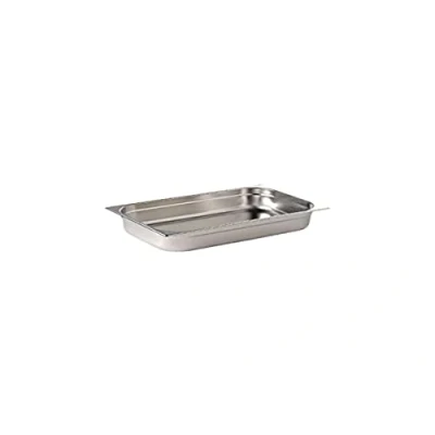 Image of Vogue Gastronorm Pan 1/1, Stainless Steel Tray, Depth: 200 mm, Capacity: 28 Litres, Hot and Cold Food Storage Container, Bain Marie Compatible, Lid Sold Separately, K918