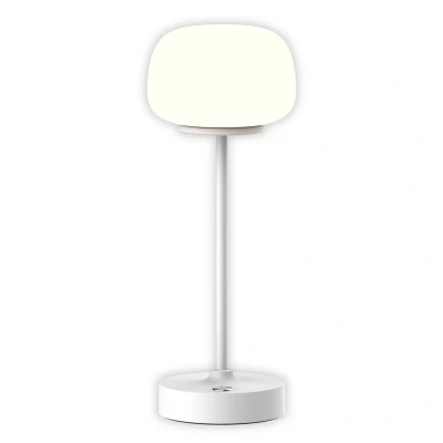 Image of Näve LED table lamp Pina white Height 27.8 cm metal/glass Touch