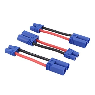 Image of BDHI 3pcs Male EC5 to Female EC3 Connector Adapter Cable 14awg 2in for Lipo Battery(B108 3)