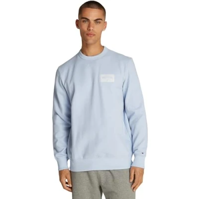 Image of Tommy Hilfiger Monotype Label Sweatshirt, Men&#039;s, Size: Large, Breezy blue