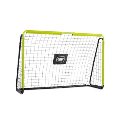 Image of EXIT Toys Tempo Steel Football Goal Including Anchor Pins Rust Resistant For Kids in the Garden Train Your Skills 6x4ft Green/Black