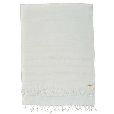 Image of Bersuse 100% Cotton Anatolia XXL Blanket Turkish Towel White