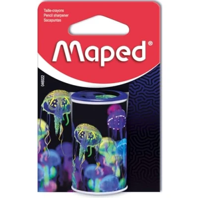 Image of Maped Pencil Sharpener 1 Hole with Canister to Collect shavings Deepsea Paradise Decor Recyclable Packaging