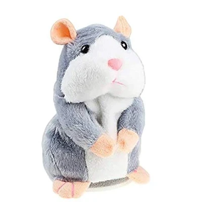 Image of IDEAPRO Talking Hamster Toy, Repeats What You Say Plush Animal Electronic Mouse for Boy and Girl Gift