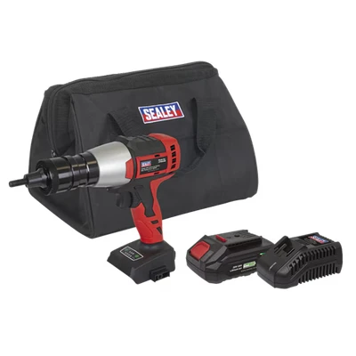 Image of Sealey 20V 2Ah SV20 Brushless Cordless Nut Riveter Kit CP20VNRKIT1