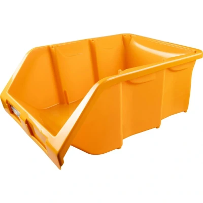 Image of Stackable Polypropylene Storage Bin. Plastic Open Fronted Easy Pick Tool Box, Trays. (310 x 490 190mm)