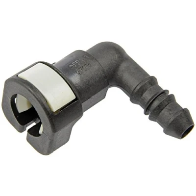 Image of Dorman 800 123 Fuel Line Retaining Clip 5/16 In. Steel To Nylon with 90 Degree Bend, 2 Pack