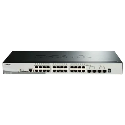 Image of D Link PoE 28 Port Gigabit WebSmart Switch with 24 UTP and 4 SFP Ports DGS 1510 28P