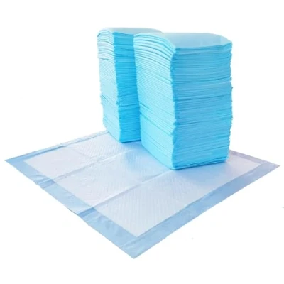 Image of Amazon Basics Leakproof, 5 Layer, Scented Dog Pee Pads for Potty Training, 55.9 x cm, Pack of 1, Regular (100 Count), Blue