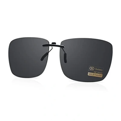 Image of Goiteia Polarized Clip On Sunglasses Over Prescription Glasses Men Women,Compact Fit,Non Flip Up