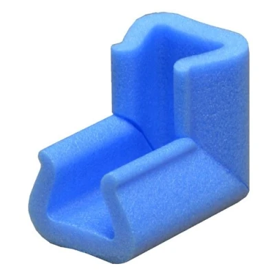 Image of 45mm x 100mm Blue Foam Corner Point Edge Protectors Cushions Baby Child Safety Qty 60