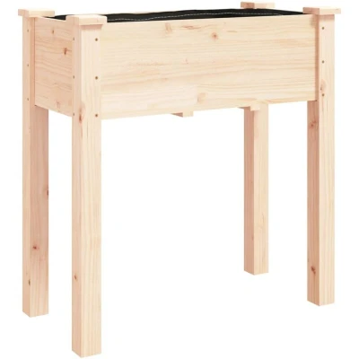 Image of vidaXL Planter with Liner 71x37x76 cm Solid Wood Fir