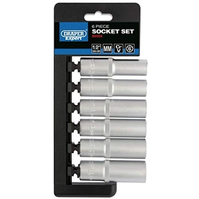 Image of Draper Metric Deep Socket Set, 1/2&quot; Sq. Dr. (6 Piece)