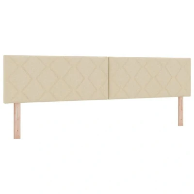 Image of vidaXL Headboard Diamond Blocks Design Cream 200 cm Fabric