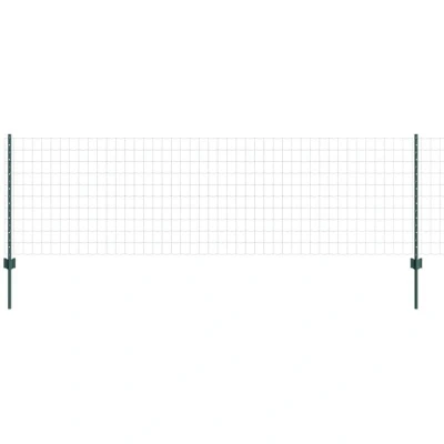 Image of vidaXL Rustic Garden Fence Set of 2 Green Steel Durable