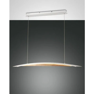 Image of Cordoba LED Integrated Pendant Ceiling Light White Glass