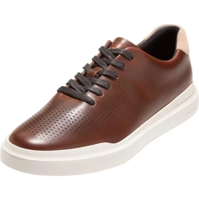 Image of Cole Haan Men&#039;s Grandpro Rally Cap Toe Sneakers, Acorn/Sesame/Ivory, 12 UK