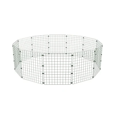 Image of P Dot Wolf Dog Play Pen Heavy Duty, Metal Fence Panels, Fence, Cat, Rabbit, Small Animal Pet Exercise Playpen, Pen, Foldable Puppy for Indoor/Outdoor, Run Cage, 12 60cm High